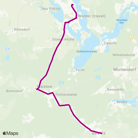 regiobus Potsdam Mittelmark  map