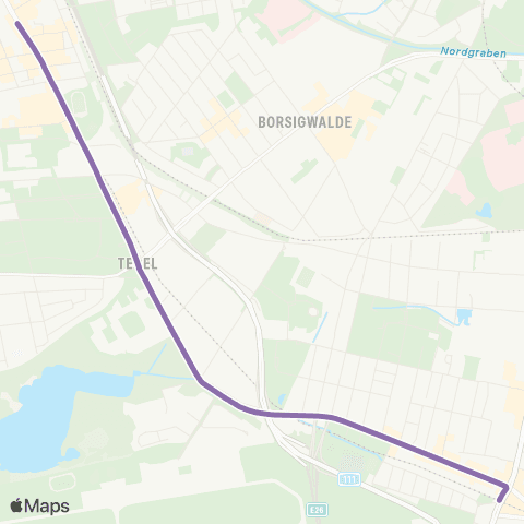 BVG 🅤 Alt-Tegel (Berlin) ↔︎ 🅤 Kurt-Schumacher-Platz (Berlin) map