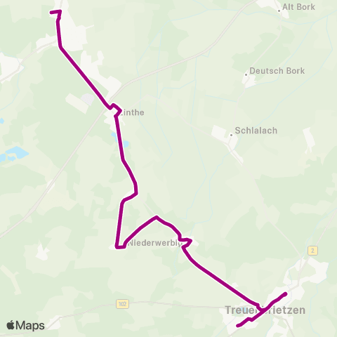 regiobus Potsdam Mittelmark Markt ↔︎ Brück map