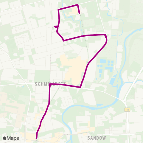 Cottbusverkehr Stadthalle Puschkinpromenade ↔︎ Neu Schmellwitz Zuschka map