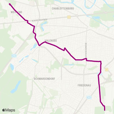 BVG 🅤 Berliner Str. (Berlin) ↔︎ Brixplatz (Berlin) map