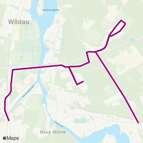 Regionale Verkehrsgesellschaft Dahme-Spreewald Wustroweg ↔︎ 🅢 Königs Wusterhausen Bhf map
