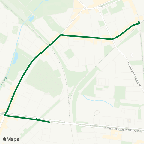 S-Bahn Berlin 🅢+🅤 Pankow (Berlin) ↔︎ 🅢 Bornholmer Str. (Berlin) map