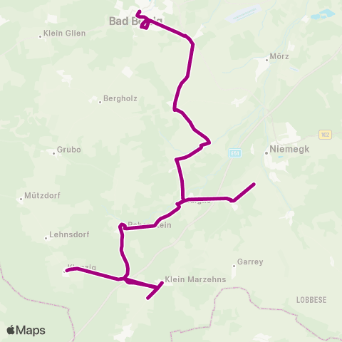 Glaser Busbahnhof ↔︎ Markt map