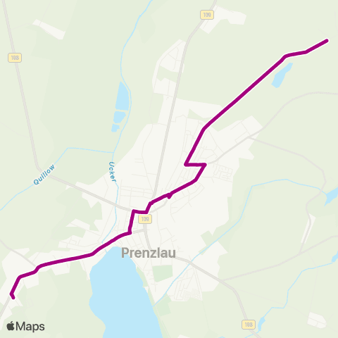Uckermärkische Verkehrsgesellschaft Wittenhof ↔︎ Prenzlau Zob map