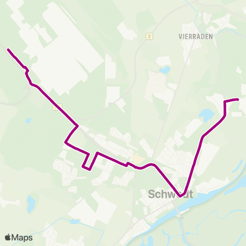 Uckermärkische Verkehrsgesellschaft Papierfabrik ↔︎ Pck Busbahnhof map