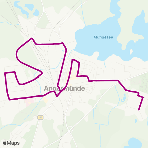Uckermärkische Verkehrsgesellschaft Angermünde ↔︎ Angermünde map