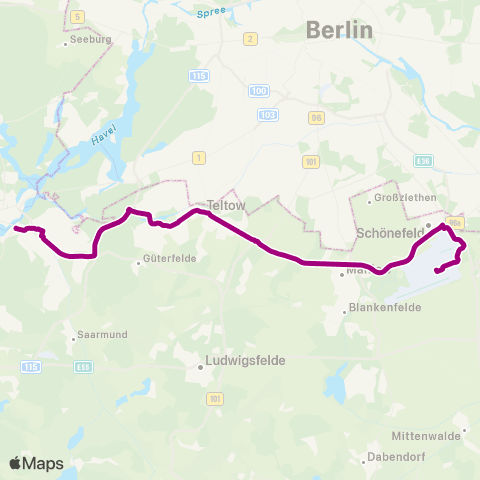 Günter Anger Güterverkehrs Omnibusvermietung Ber Terminal 1-2 ↔︎ Potsdam Hbf map