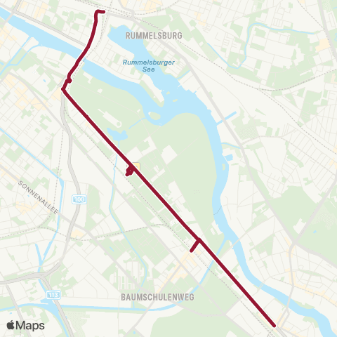S-Bahn Berlin 🅢 Ostkreuz Bhf (Berlin) ↔︎ 🅢 Schöneweide Bhf (Berlin) map