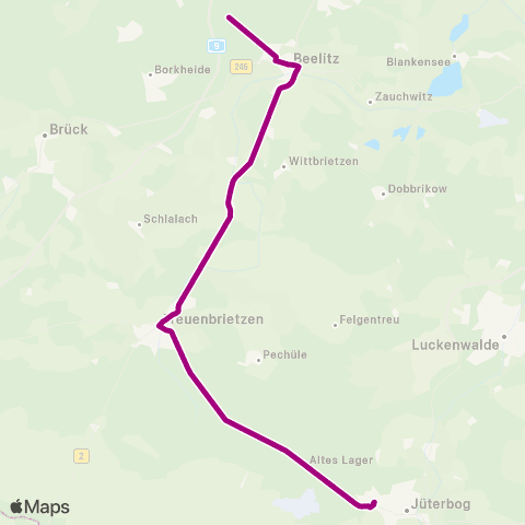 ODEG Ostdeutsche Eisenbahn Süd ↔︎ Stadt Bhf map