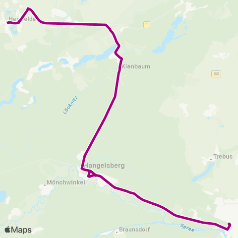 Busverkehr Oder-Spree Herzfelde - > 429 ↔︎ Fürstenwalde map