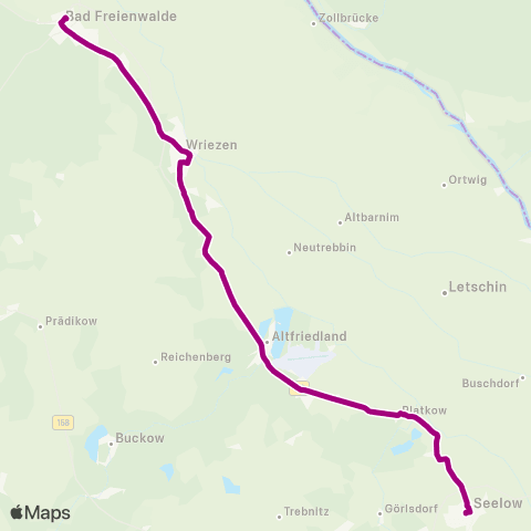 Barnimer Busgesellschaft Seelow ↔︎ Busbahnhof map