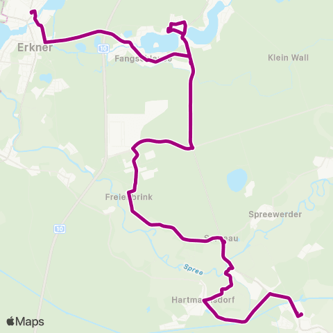 Busverkehr Oder-Spree Spreenhagen ↔︎ 🅢 Erkner map
