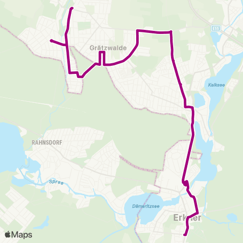 Busverkehr Oder-Spree Dorfaue ↔︎ 🅢 Erkner map