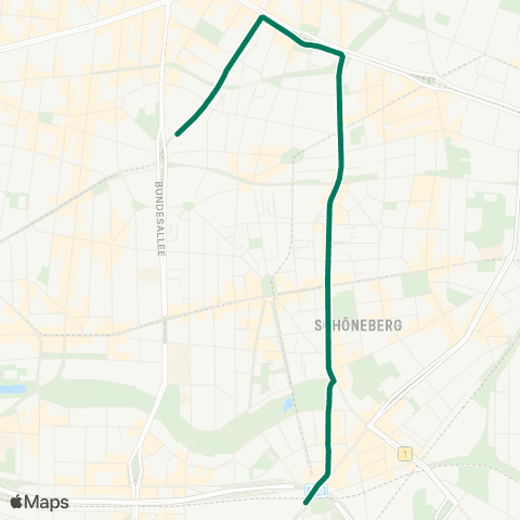 BVG 🅤 Spichernstr. (Berlin) ↔︎ 🅢+🅤 Innsbrucker Platz (Berlin) map