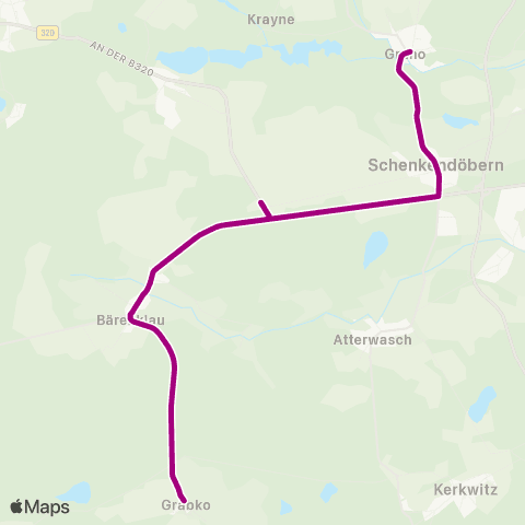 Cottbusverkehr Wendeplatz ↔︎ Schule map