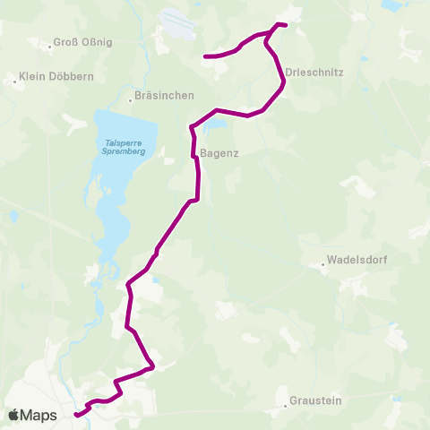 Cottbusverkehr Busbahnhof ↔︎ Schule map
