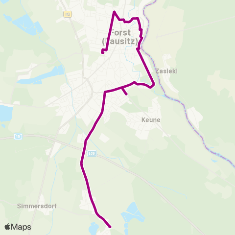 Cottbusverkehr Ost ↔︎ Busbahnhof map