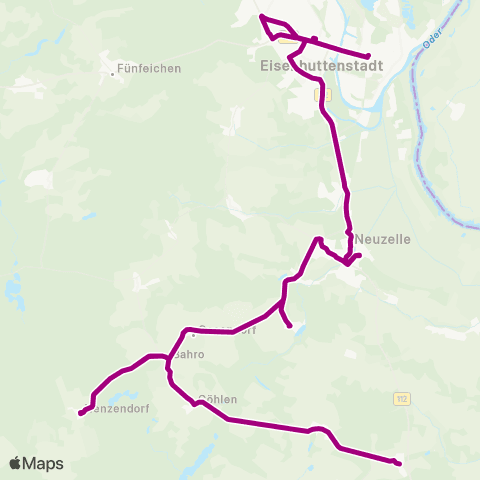 Busverkehr Oder-Spree Bomsdorfer Str. ↔︎ Eisenhüttenstadt map