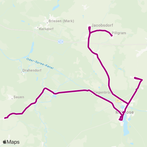 Busverkehr Oder-Spree Markt ↔︎ Görzig Schule map