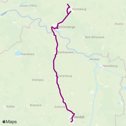 Betreiber: ecoVista [Bus] ↔︎ Quitzow B5 map