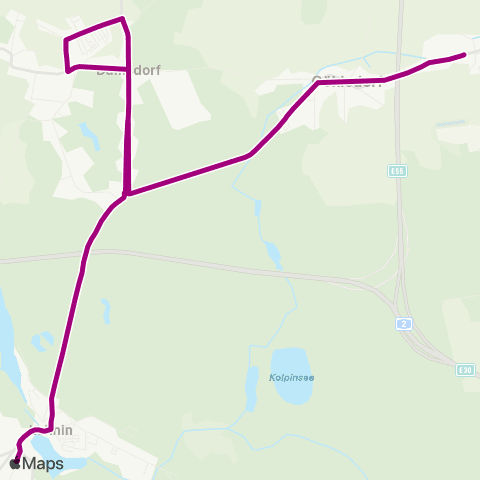 Fritz Behrendt Busbahnhof ↔︎ Plötzin map