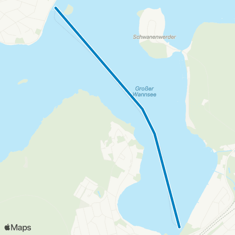 BVG Alt-Kladow (Berlin) ↔︎ 🅢 Wannsee Bhf (Berlin) [Fähre] map