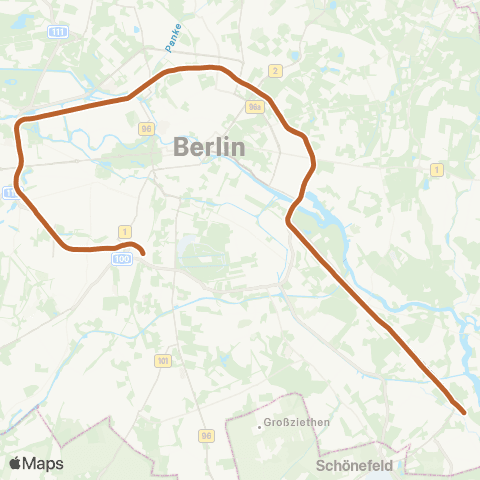 S-Bahn Berlin Ring ↺ Gegen Den Uhrzeigersinn map