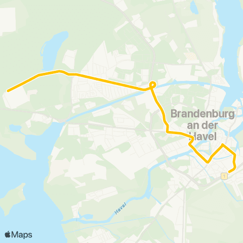 Verkehrsbetriebe Brandenburg an der Havel Anton-Saefkow-Allee ↔︎ Hbf map