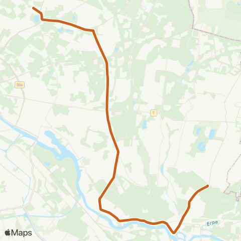 BVG Mahlsdorf-Süd ↔︎ Pasedagplatz map