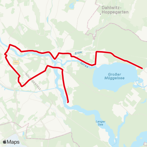 BVG Rahnsdorf ↔︎ Bahnhofstr. map