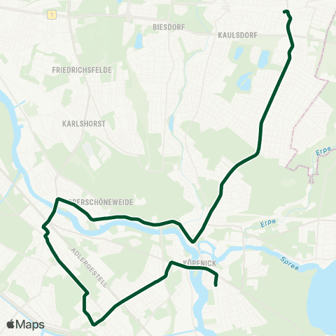 BVG 🅢 Mahlsdorf (Berlin) [Treskowstr.] ↔︎ Wendenschloß map