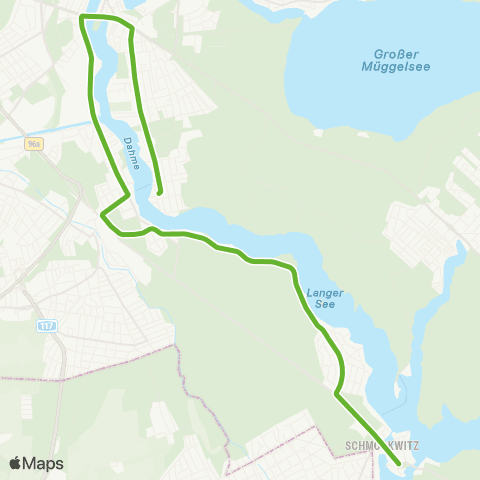 BVG Alt-Schmöckwitz ↔︎ Wendenschloß map