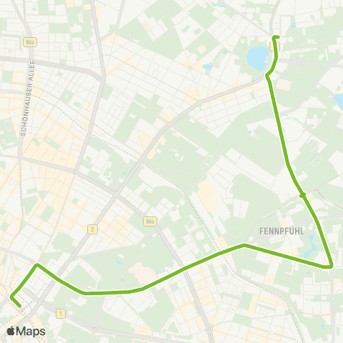 BVG 🅢+🅤 Alexanderplatz Bhf ↔︎ AM Steinberg map