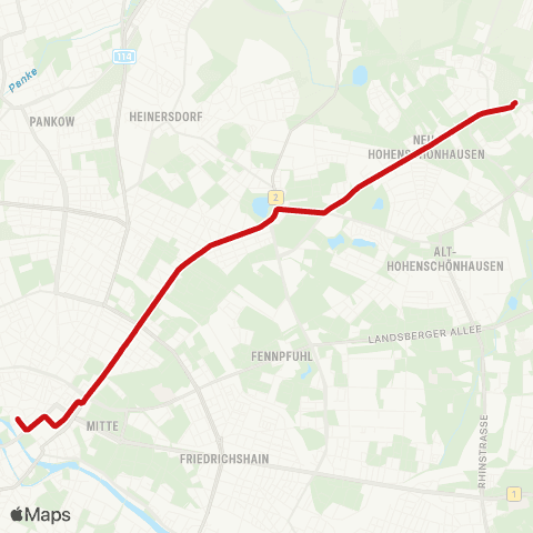 BVG 🅢 Hackescher Markt ↔︎ Sulzfelder Str. map