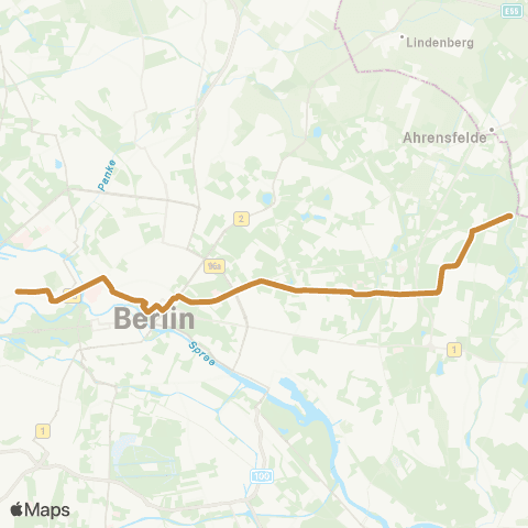 BVG Lüneburger Str. ↔︎ Falkenberg map