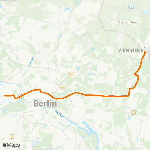 BVG Lüneburger Str. ↔︎ Ahrensfelde map