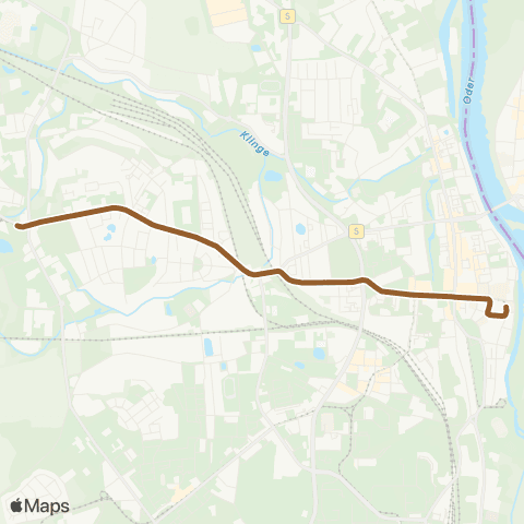 Stadtverkehrsgesellschaft Frankfurt (Oder) Messegelände ↔︎ Europa-Universität map