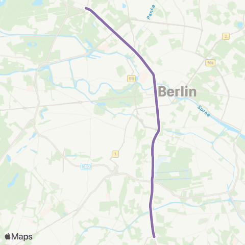 BVG 🅤 Alt-Mariendorf ↔︎ 🅤 Kurt-Schumacher-Platz map