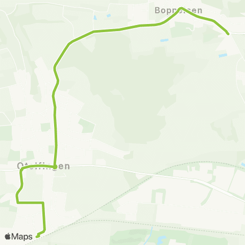 VBG - Verkehrsbetriebe Glattal Otelfingen, Bahnhof - Boppelsen, Hand map