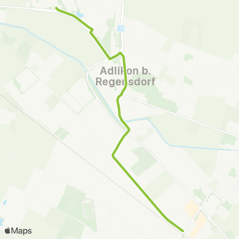 VBG - Verkehrsbetriebe Glattal Regensdorf-Watt, Bahnhof - Adlikon b. R., Sonnhalde West map