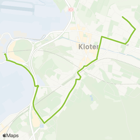 VBG - Verkehrsbetriebe Glattal Zürich Flughafen, Bahnhof - Kloten, Härdlen map