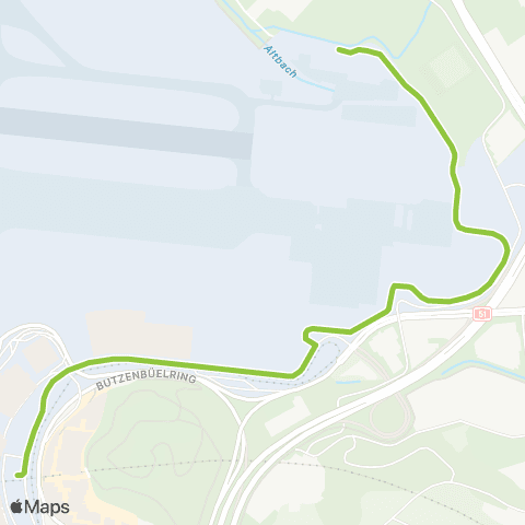 VBG - Verkehrsbetriebe Glattal Zürich Flughafen, REGA - Zürich Flughafen, Bahnhof map