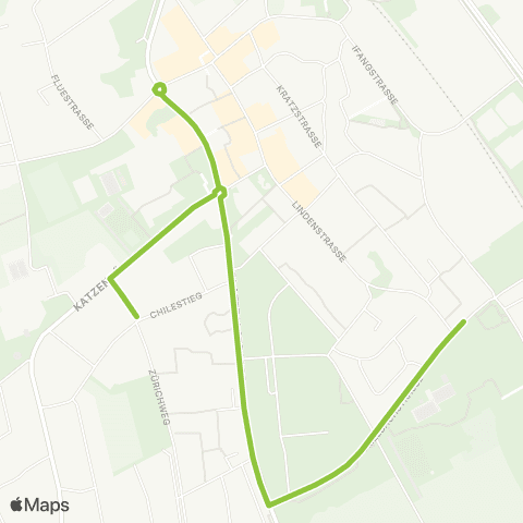 VBG - Verkehrsbetriebe Glattal Rümlang, Chilestieg - Rümlang, Ifangstrasse map