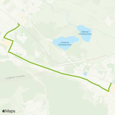 VBG - Verkehrsbetriebe Glattal Regensdorf-Watt, Bahnhof - Zürich, Zehntenhausplatz map