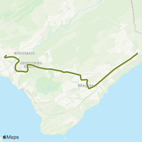VBL - Verkehrsbetriebe Luzern Luzern, Brüelstrasse - Meggen, Piuskirche map