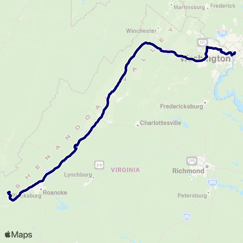 Virginia Breeze Valley Flyer map
