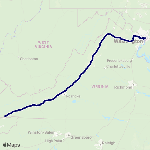 Virginia Breeze Highlands Rhythm map