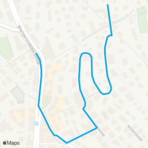 VBZ - Verkehrsbetriebe Zürich Zürich, Rigiblick - Zürich, Seilbahn Rigiblick map