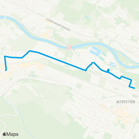 VBZ - Verkehrsbetriebe Zürich Schlieren, Zentrum/Bahnhof - Zürich Altstetten, Bahnhof N map